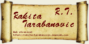 Rakita Tarabanović vizit kartica